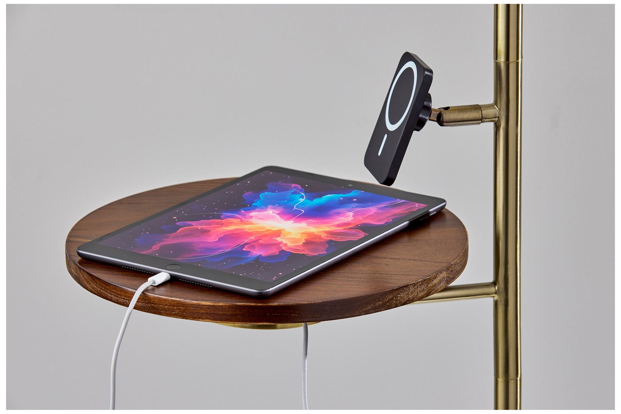 Rowe Wireless Charging Floor Lamp with Table