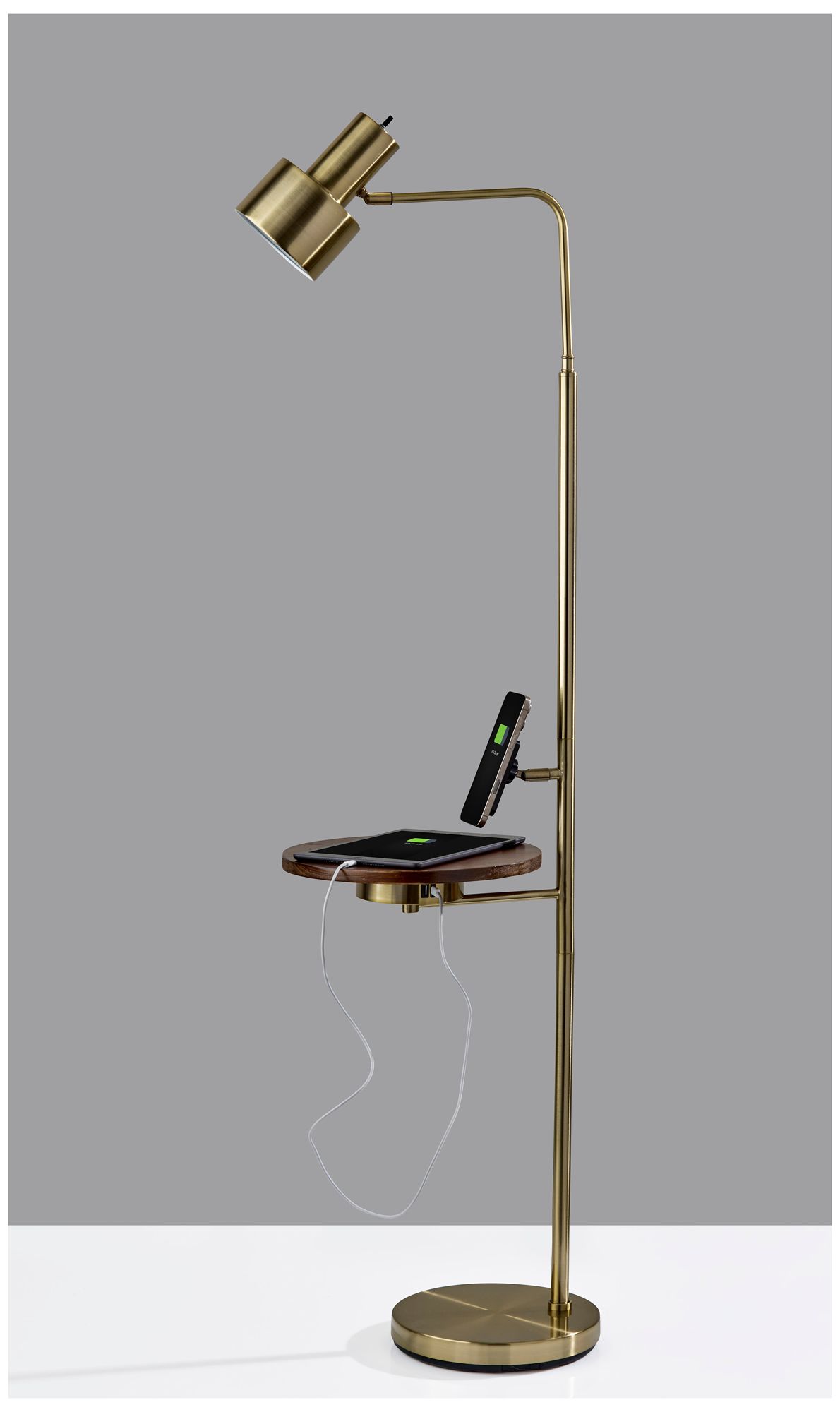 Image 6 Rowe Wireless Charging Floor Lamp with Table more views
