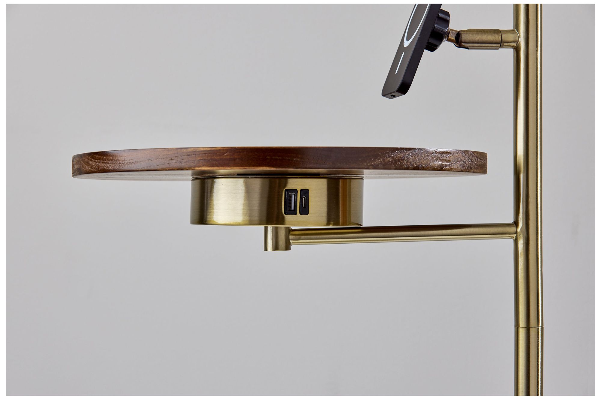 Rowe Wireless Charging Floor Lamp with Table