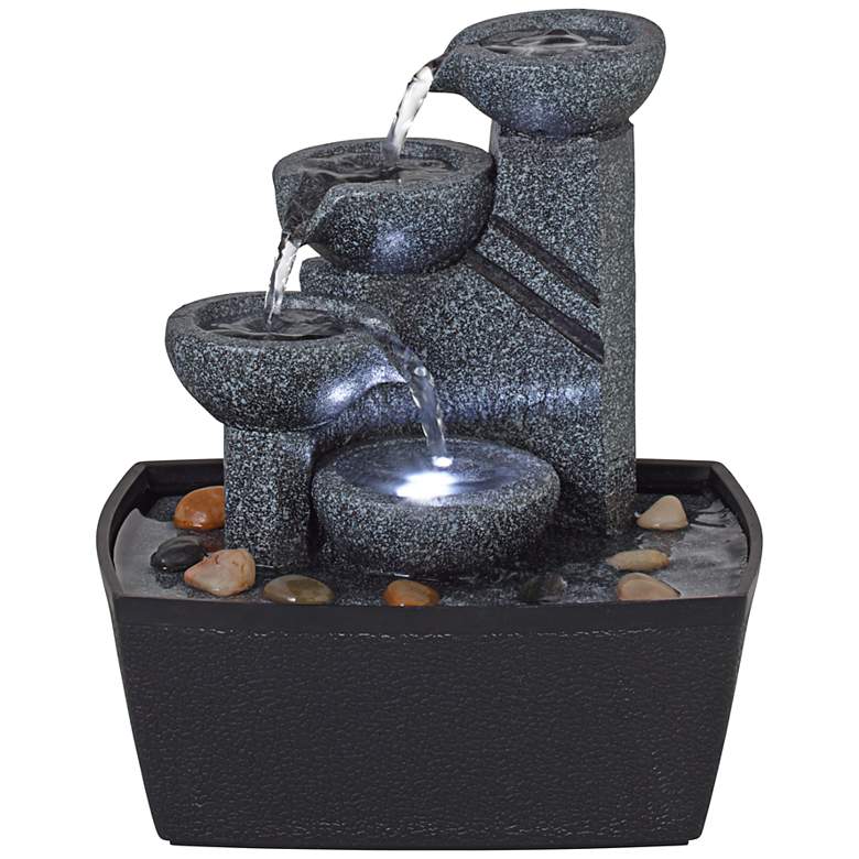 Image 3 Rowell 7 1/2" High Tabletop Fountain with Light