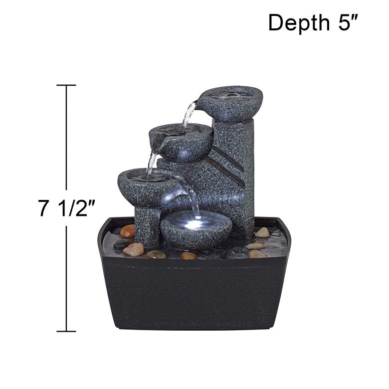 Image 7 Rowell 7 1/2" High Tabletop Fountain with Light more views