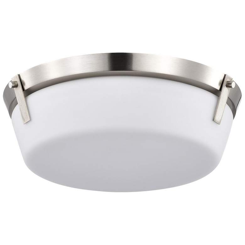 Image 1 Rowen 14.5" Wide Brushed Nickel 3 Light Flush Mount