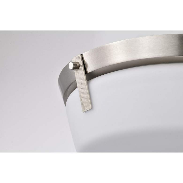 Image 3 Rowen 14.5" Wide Brushed Nickel 3 Light Flush Mount more views