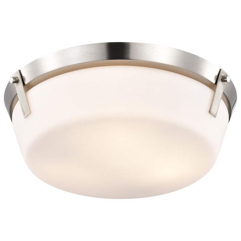 Image 5 Rowen 14.5" Wide Brushed Nickel 3 Light Flush Mount more views