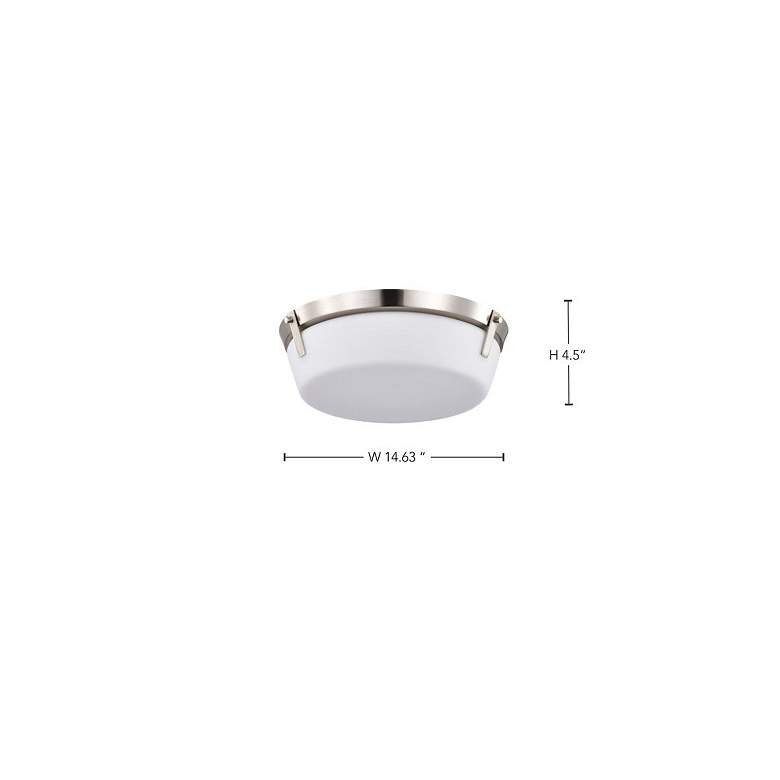Image 7 Rowen 14.5" Wide Brushed Nickel 3 Light Flush Mount more views