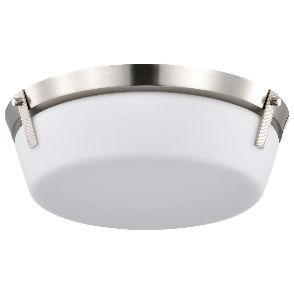 Rowen 14.5" Wide Brushed Nickel 3 Light Flush Mount