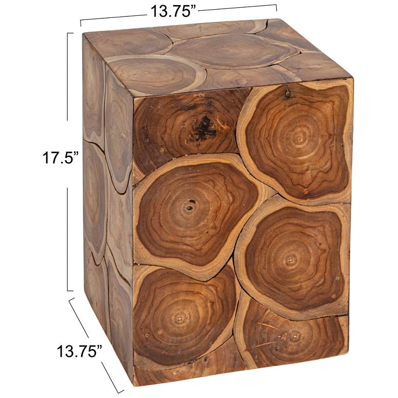 Image 4 Rowena Interiors Mesa Teak Root Slice End Table more views