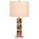 Rowland Green Faux Marble w/ Steel Stacked Table Lamp