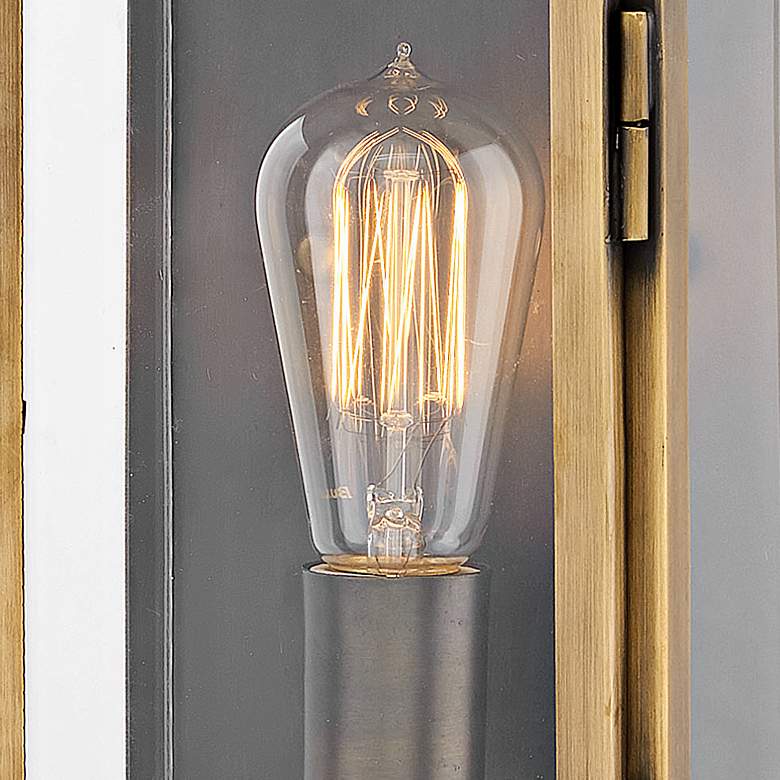 Image 2 Rowley 13 1/4" High Light Antique Brass Outdoor Wall Light more views