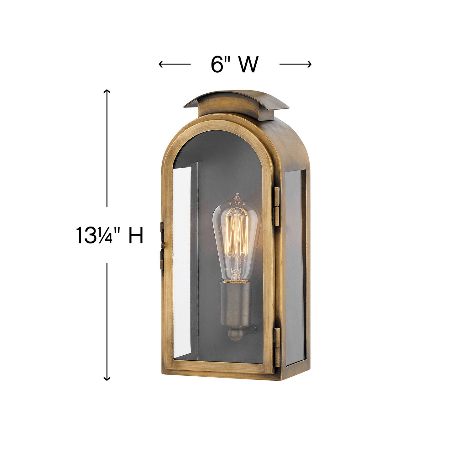 Image 4 Rowley 13 1/4" High Light Antique Brass Outdoor Wall Light more views