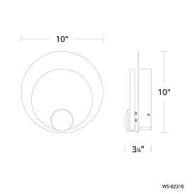 Image4 of Rowlings 10"H x 10"W 1-Light Wall Sconce in Black more views