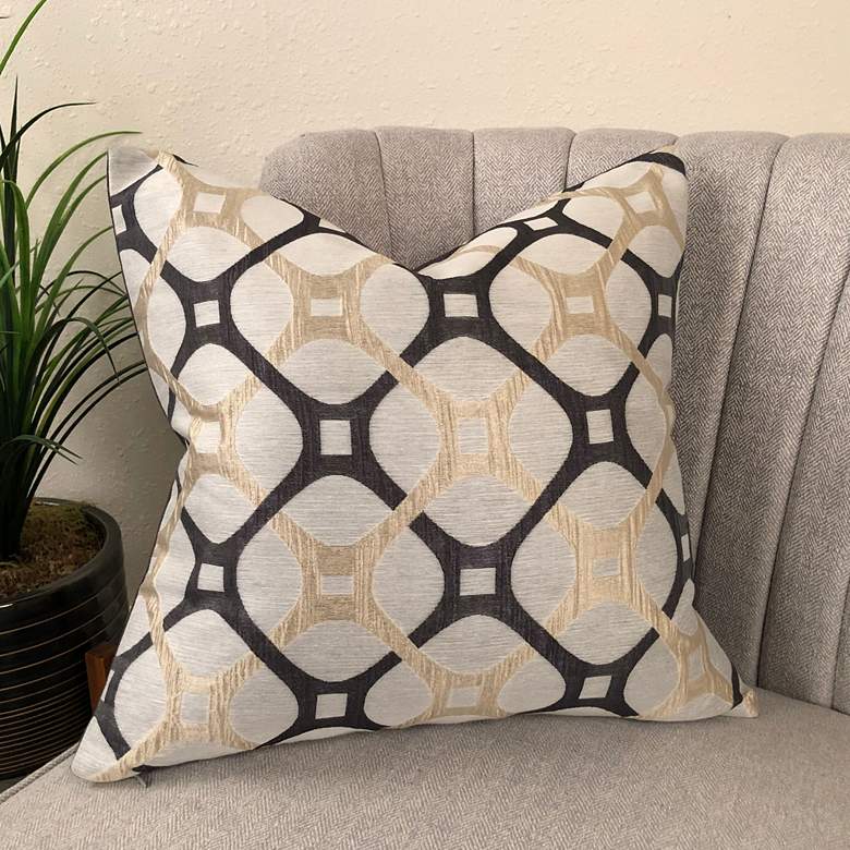 Image 1 Roxbury Charcoal 20 inch Square Decorative Pillow