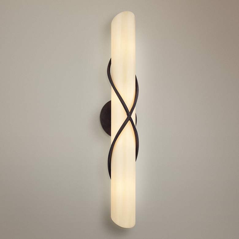 Image 1 Roxbury French Iron Provence Glass 26" Wide Bath Light