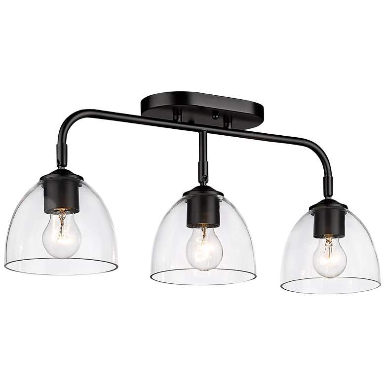 Image 3 Roxie 24 3/4" Wide Matte Black 3-Light Ceiling Light