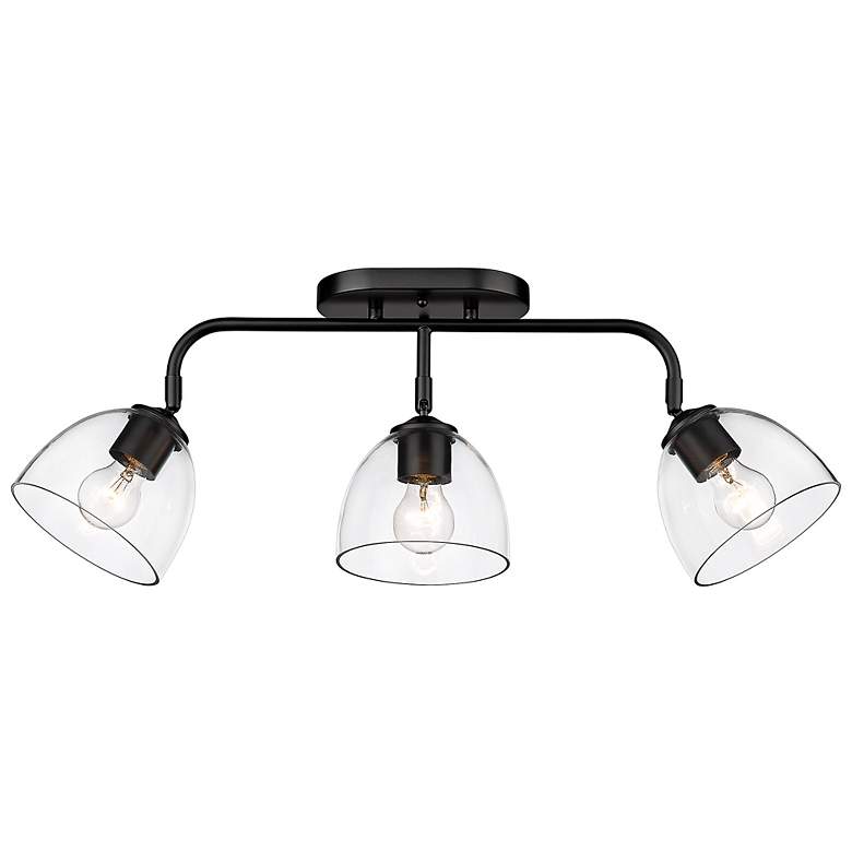 Image 5 Roxie 24 3/4" Wide Matte Black 3-Light Ceiling Light more views