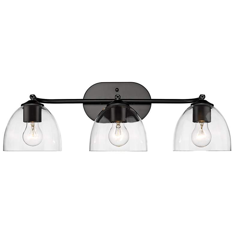 Image 6 Roxie 24 3/4" Wide Matte Black 3-Light Ceiling Light more views
