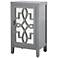 Roxie 30.5" High Traditional Luxe Gray Scroll Nightstand