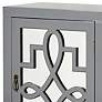 Roxie 30.5" High Traditional Luxe Gray Scroll Nightstand
