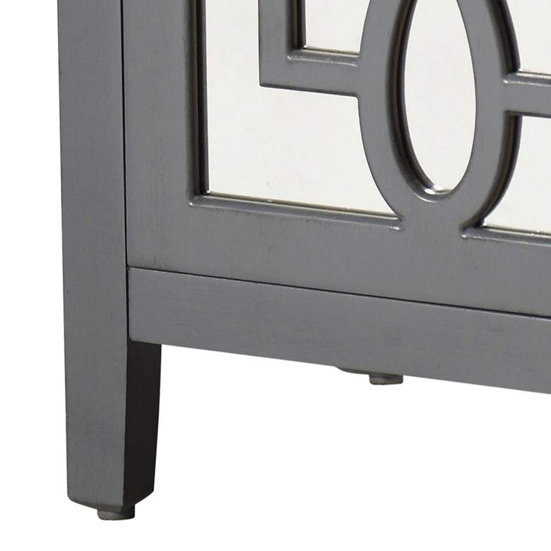 Image 5 Roxie 30.5" High Traditional Luxe Gray Scroll Nightstand more views