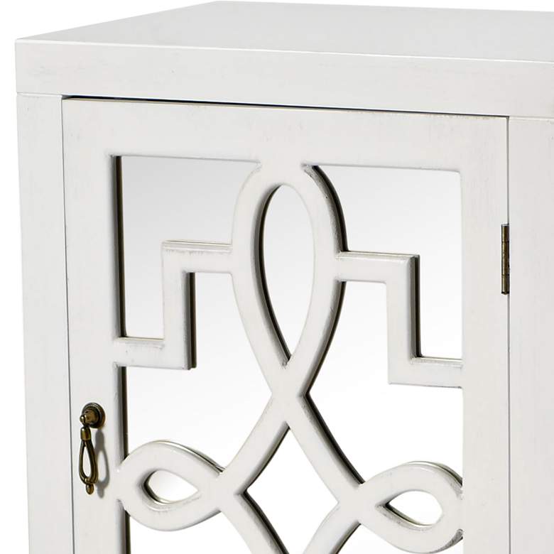 Image 3 Roxie 30.5" High Traditional Luxe White Scroll Nightstand more views