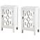 Roxie 30.5" High Traditional Luxe White Scroll Nightstands Set of 2