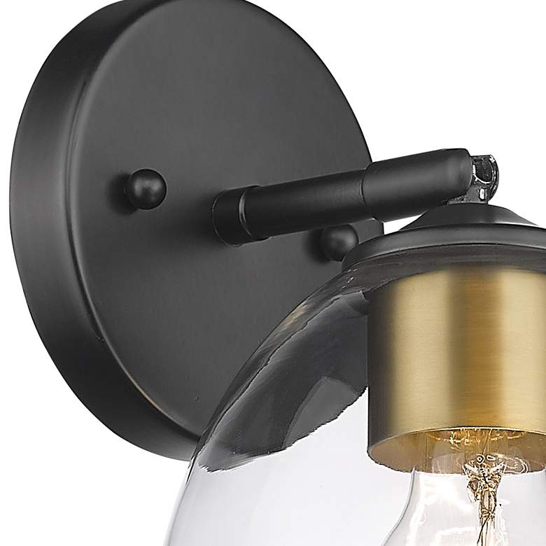 Image 2 Roxie 8 1/4" High Matte Black Wall Sconce more views