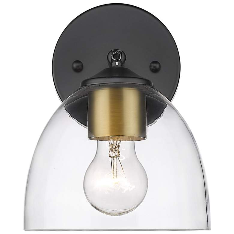 Image 3 Roxie 8 1/4" High Matte Black Wall Sconce more views