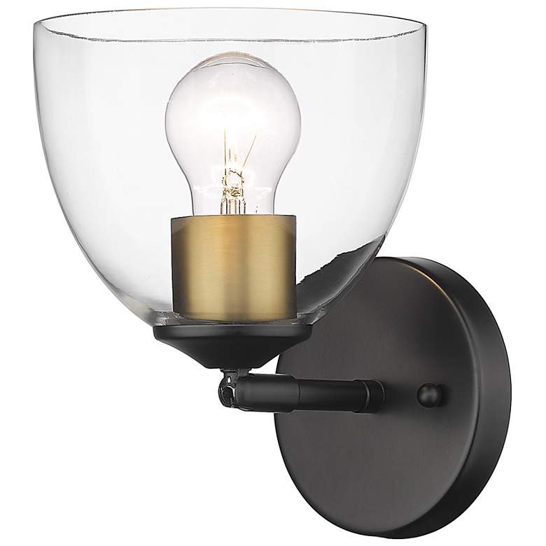 Image 4 Roxie 8 1/4" High Matte Black Wall Sconce more views