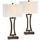 Roxie Bronze Metal Table Lamps Set of 2