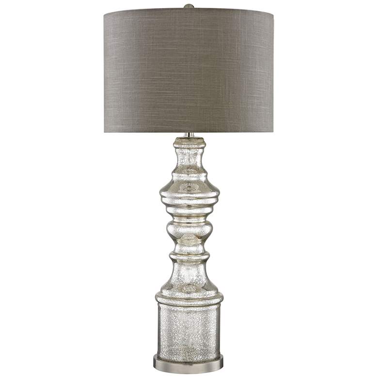 Image 1 Roxie Silver Mercury and Glass Table Lamp