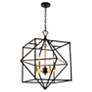 Thumbnail2 of Roxton 25" Wide 4-Light Matte Black Chandelier more views