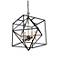 Roxton 25" Wide Matte Black and Brass 4-Light Chandelier