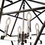 6_Roxton 25" Wide Matte Black and Brass 4-Light Chandelier more views