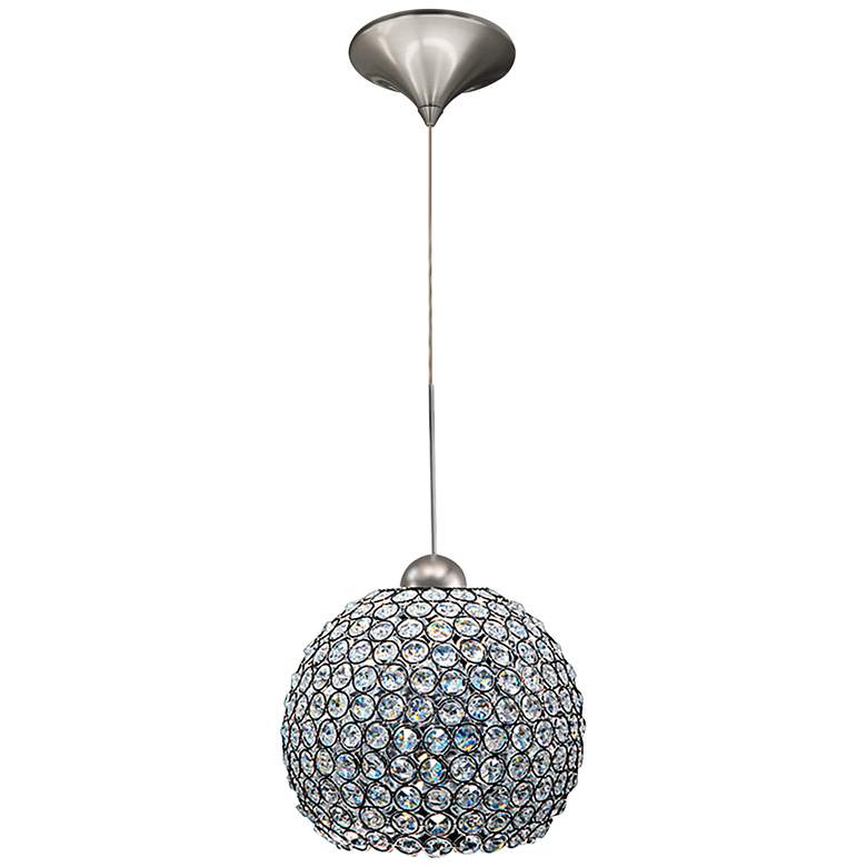 Image 1 Roxy 8 1/4 inchW Clear Crystal Quick Connect LED Mini Pendant