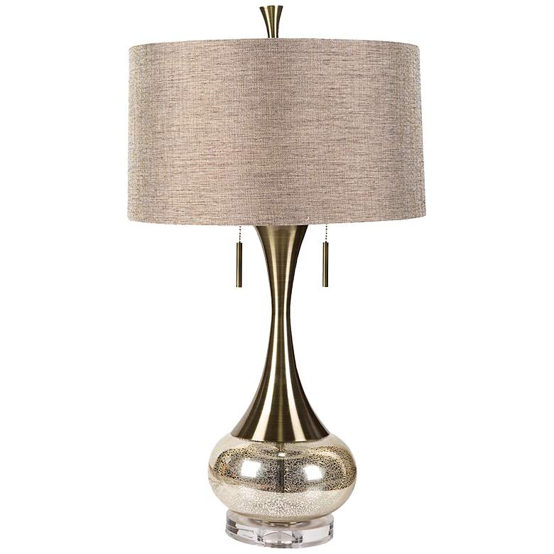 Image 1 Roxy Aged Brass and Mercury Glass Table Lamp