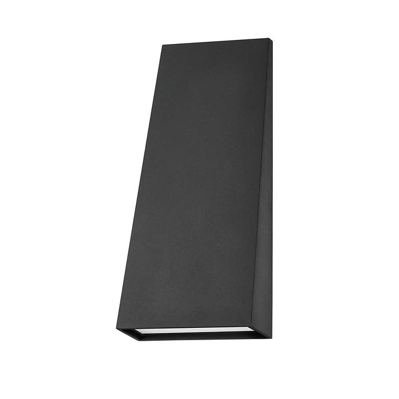 Image 2 Roy 14" High Textured Black LED Wall Sconce more views