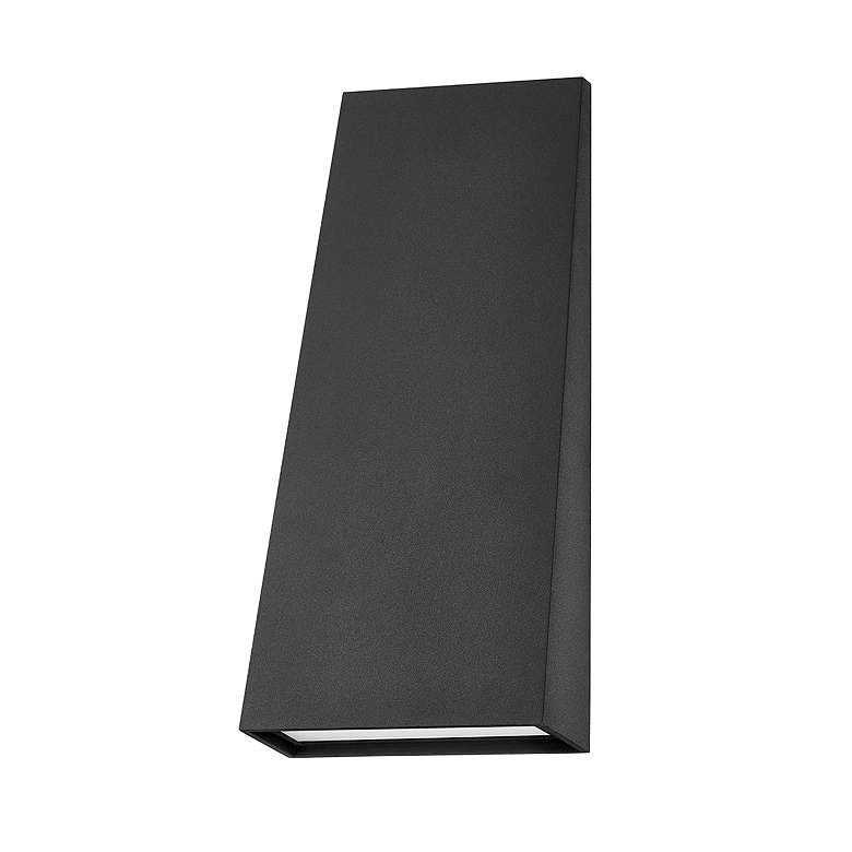 Image 3 Roy 14" High Textured Black LED Wall Sconce more views