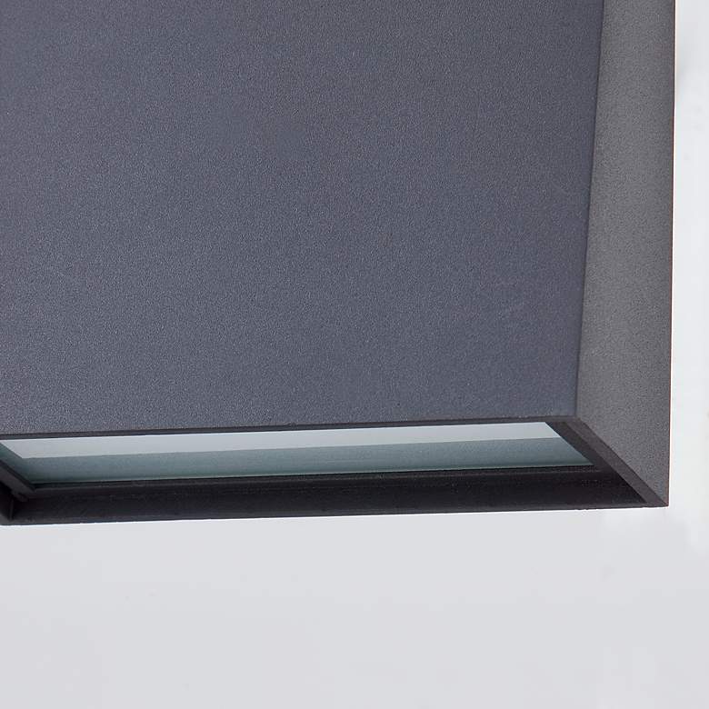 Image 5 Roy 14" High Textured Black LED Wall Sconce more views