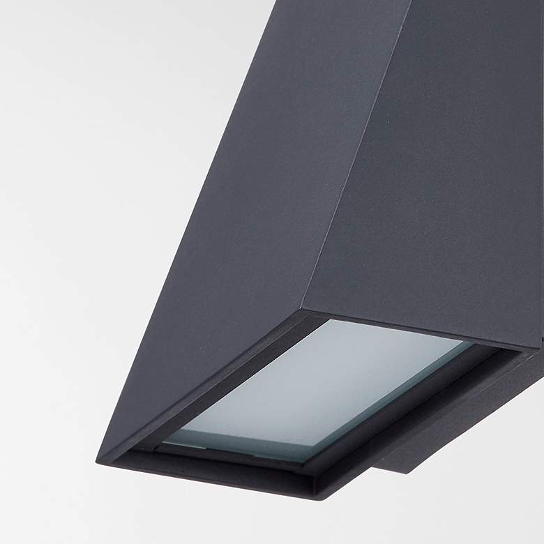 Image 2 Roy 7" High Textured Black LED Wall Sconce more views