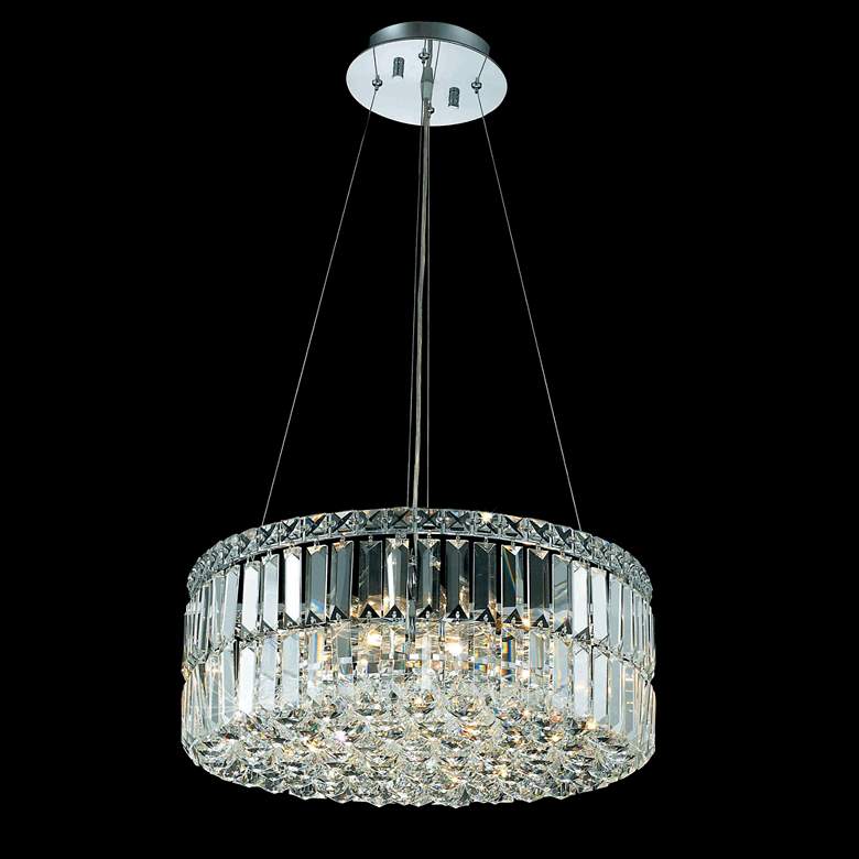 Image 2 Royal 20" Wide Chrome and Crystal 12-Light Pendant