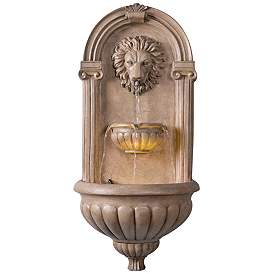 Image2 of Royal 35" High Sandstone LED Outdoor Wall Fountain