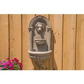 Image5 of Royal 35" High Sandstone LED Outdoor Wall Fountain more views