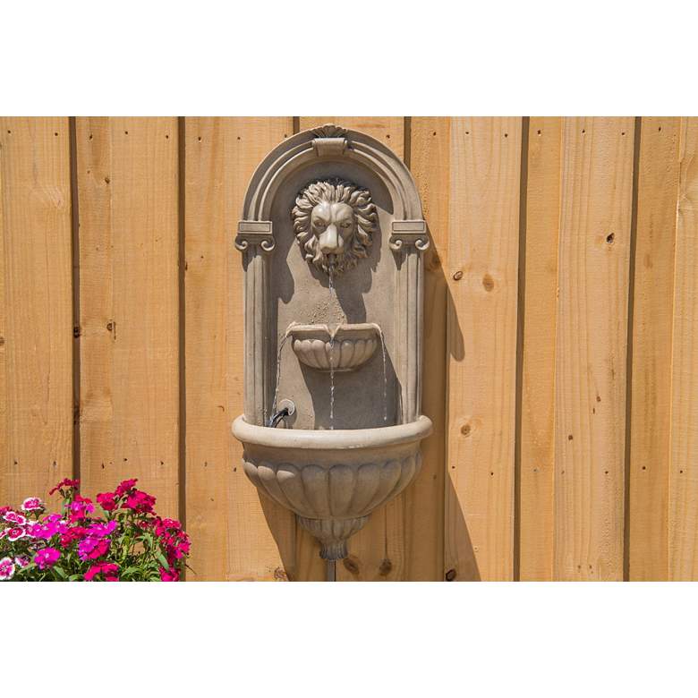 Image 5 Royal 35" High Sandstone LED Outdoor Wall Fountain more views