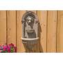 Royal 35" High Sandstone LED Outdoor Wall Fountain