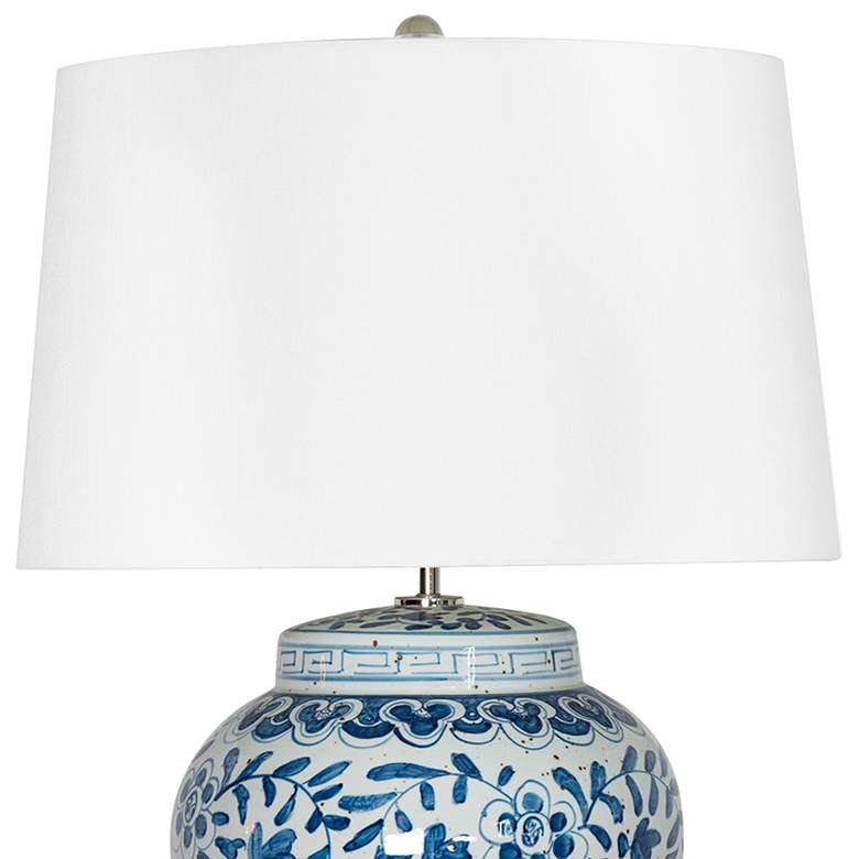Image 2 Royal Blue and White Floral Ceramic Table Lamp more views