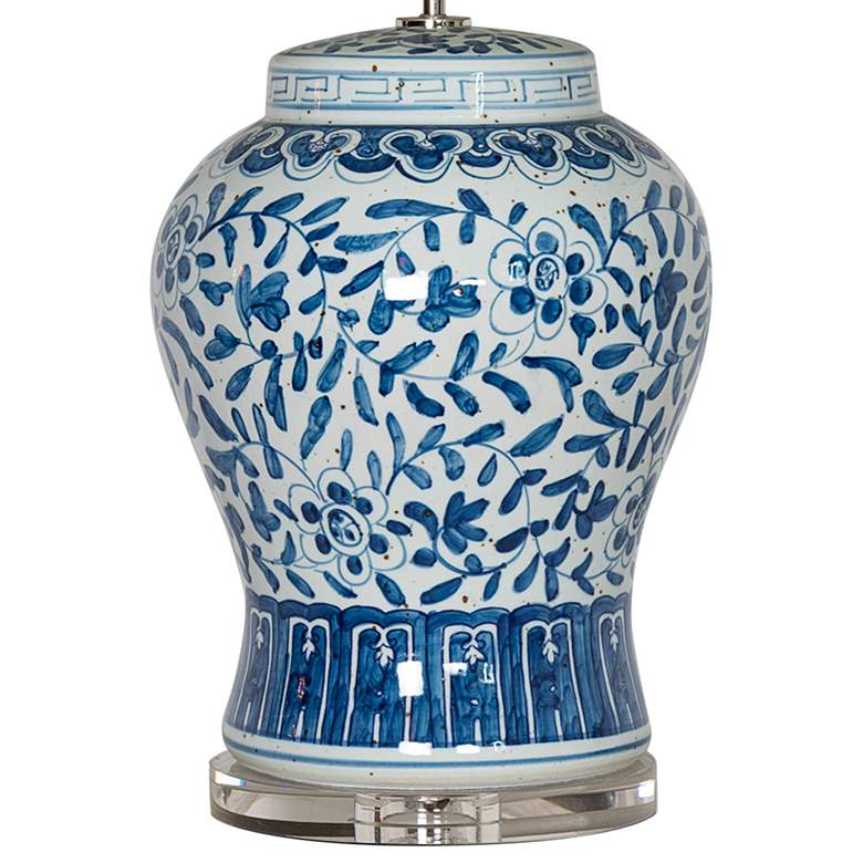 Image 3 Royal Blue and White Floral Ceramic Table Lamp more views