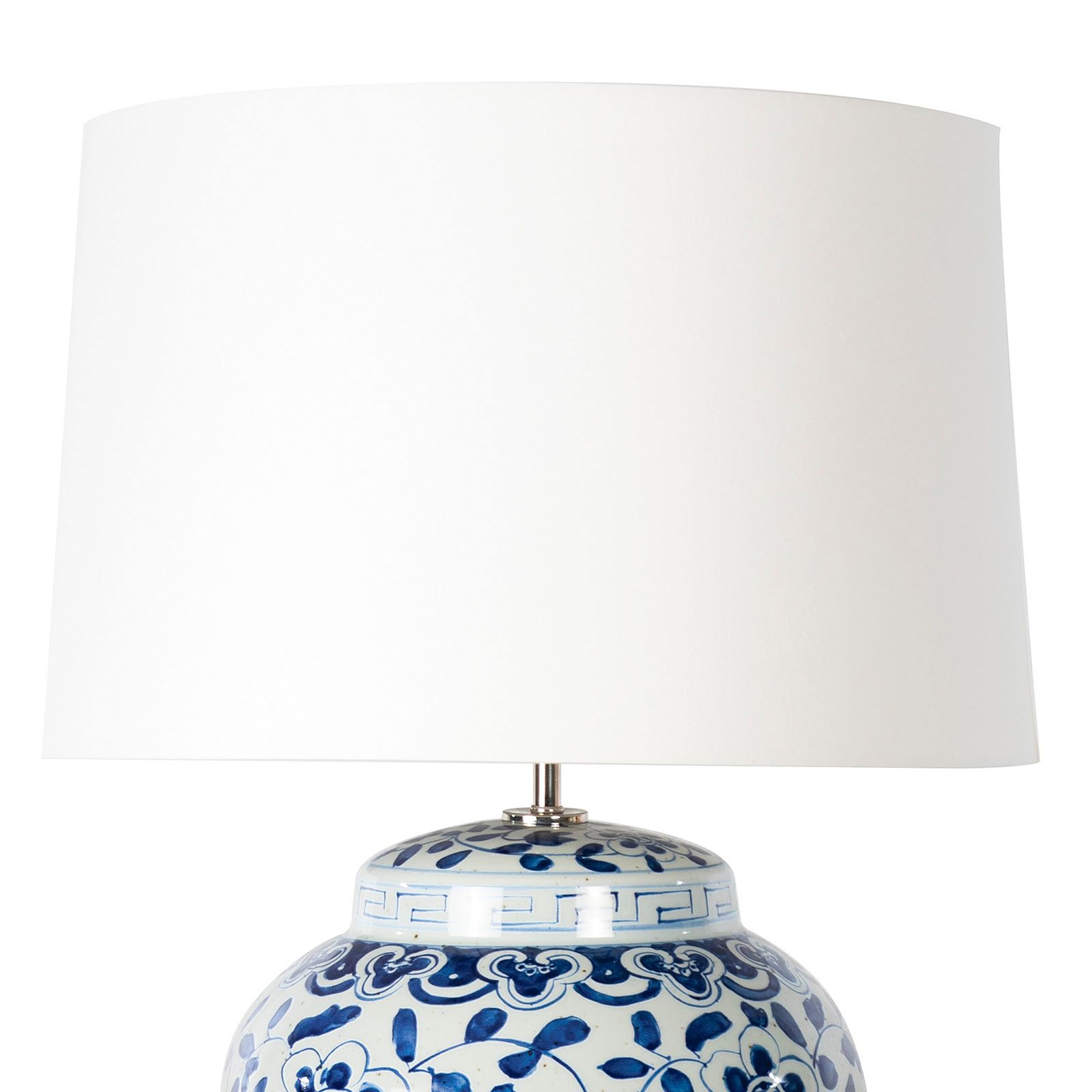Image 5 Royal Blue and White Floral Ceramic Table Lamp more views