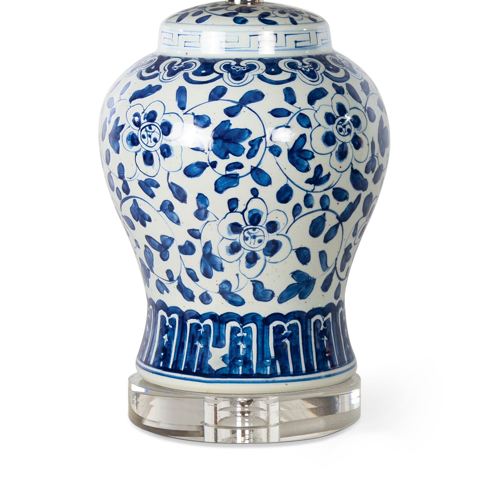 Image 7 Royal Blue and White Floral Ceramic Table Lamp more views