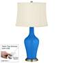 Royal Blue Anya Table Lamp with Dimmer