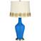 Royal Blue Anya Table Lamp with Flower Applique Trim